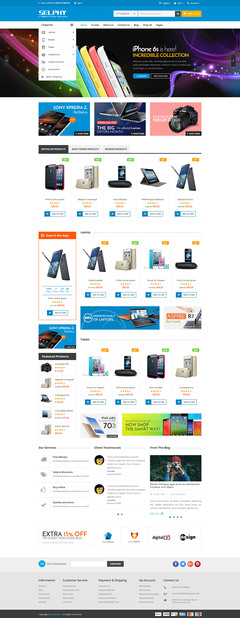 Bootstrap手机数码商城电商模板_html5响应商城模板 - Selphy